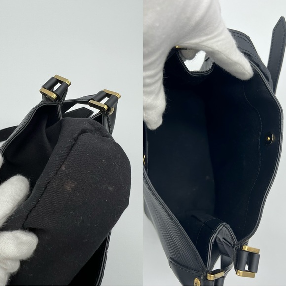 âSOLDâAuthentic Louis Vuitton Black Epi Mandara PM shoulder bag - Picture 15 of 16